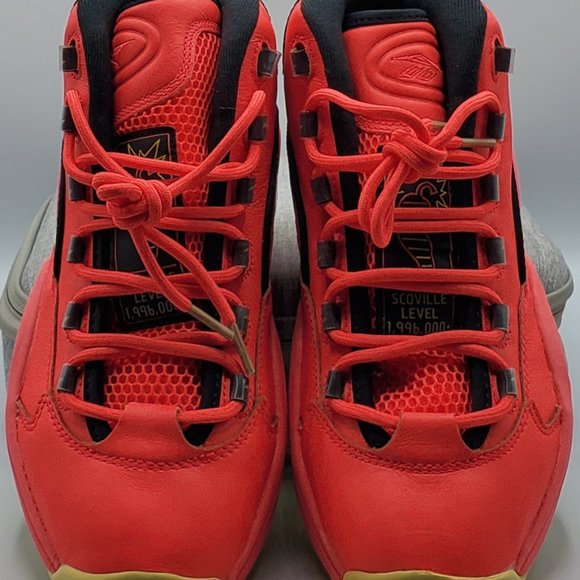 REEBOK QUESTION MID 'HOT ONES' MEN'S SIZE 9.5 BASKETBALL SNEAKERS (GV7093) RARE - Picture 6 of 9